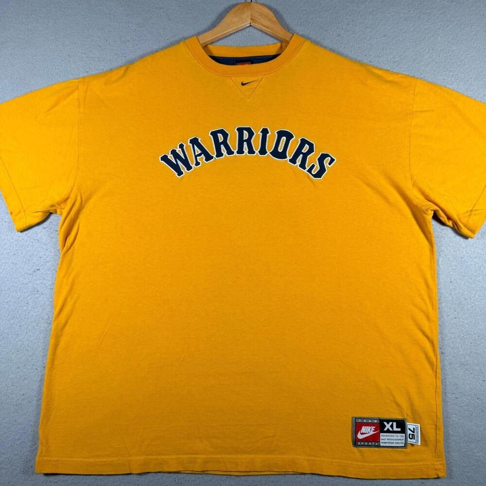 Warriors Basketball T Shirt Gold Mens Team Sports Center Swoosh